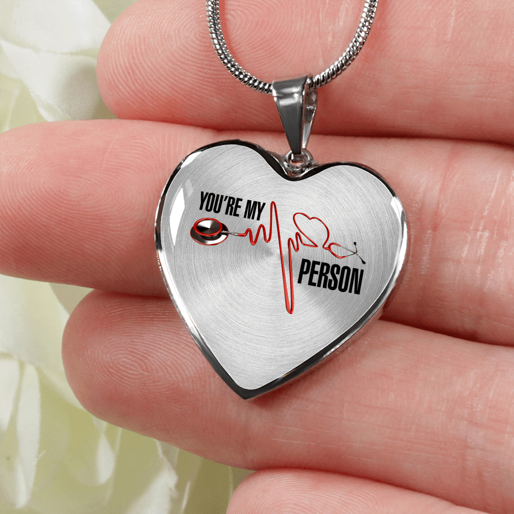 You're My Person Silver Finished Necklace or Bangle Bracelet - podprintz.com