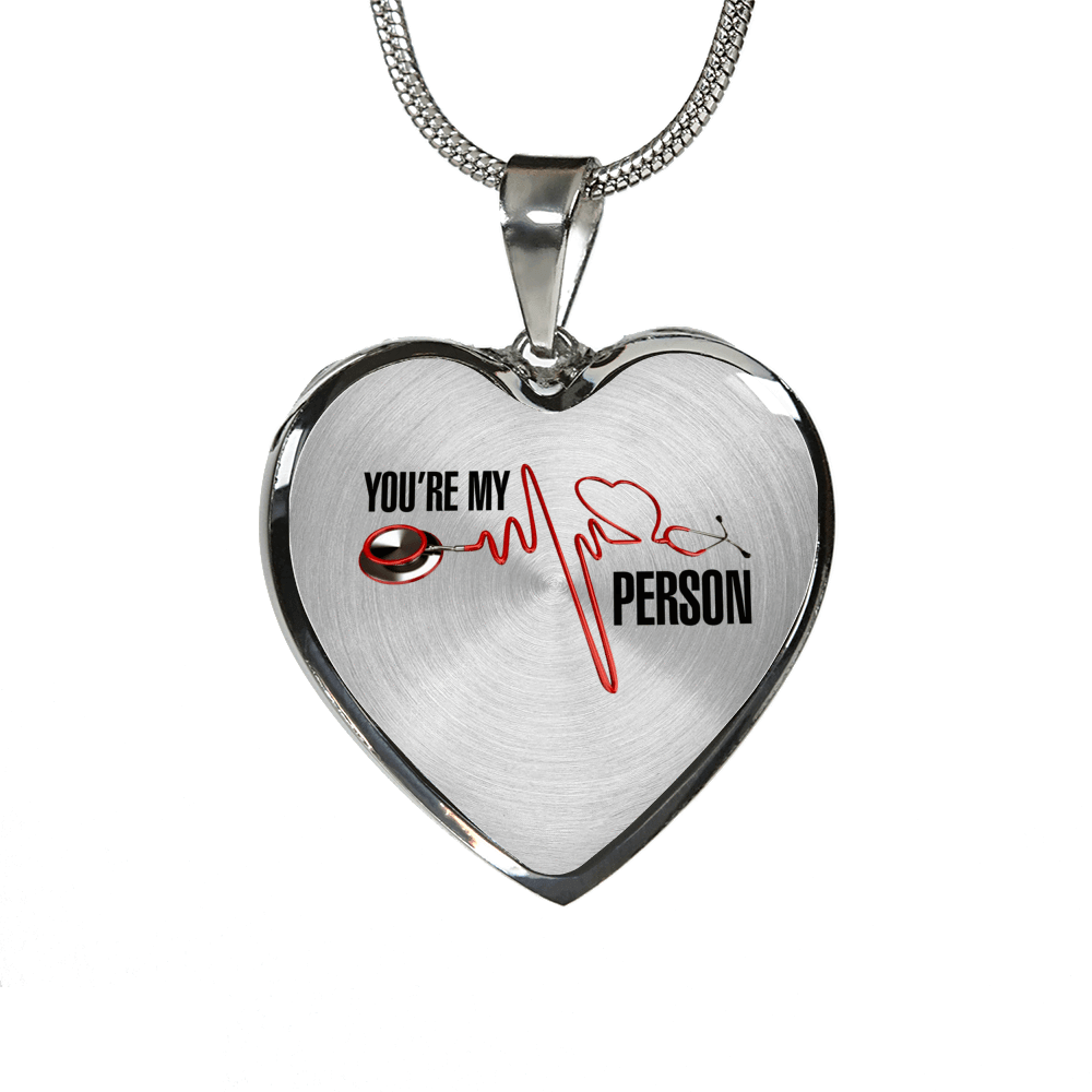 You're My Person Silver Finished Necklace or Bangle Bracelet - podprintz.com