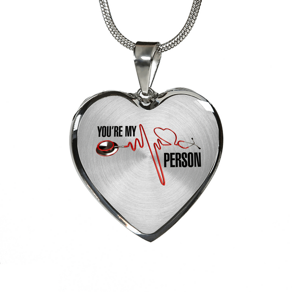 You're My Person Silver Finished Necklace or Bangle Bracelet - podprintz.com
