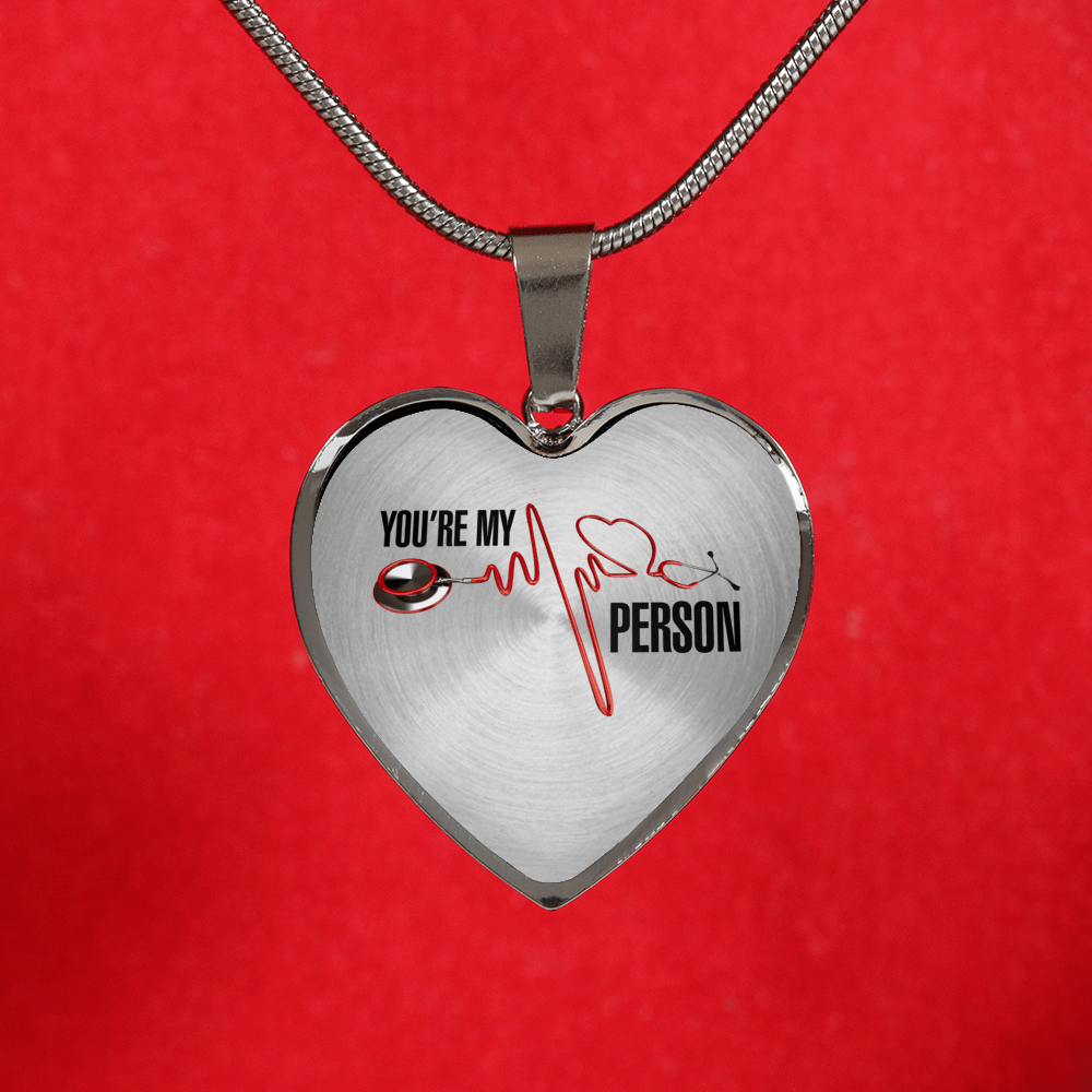 You're My Person Silver Finished Necklace or Bangle Bracelet - podprintz.com