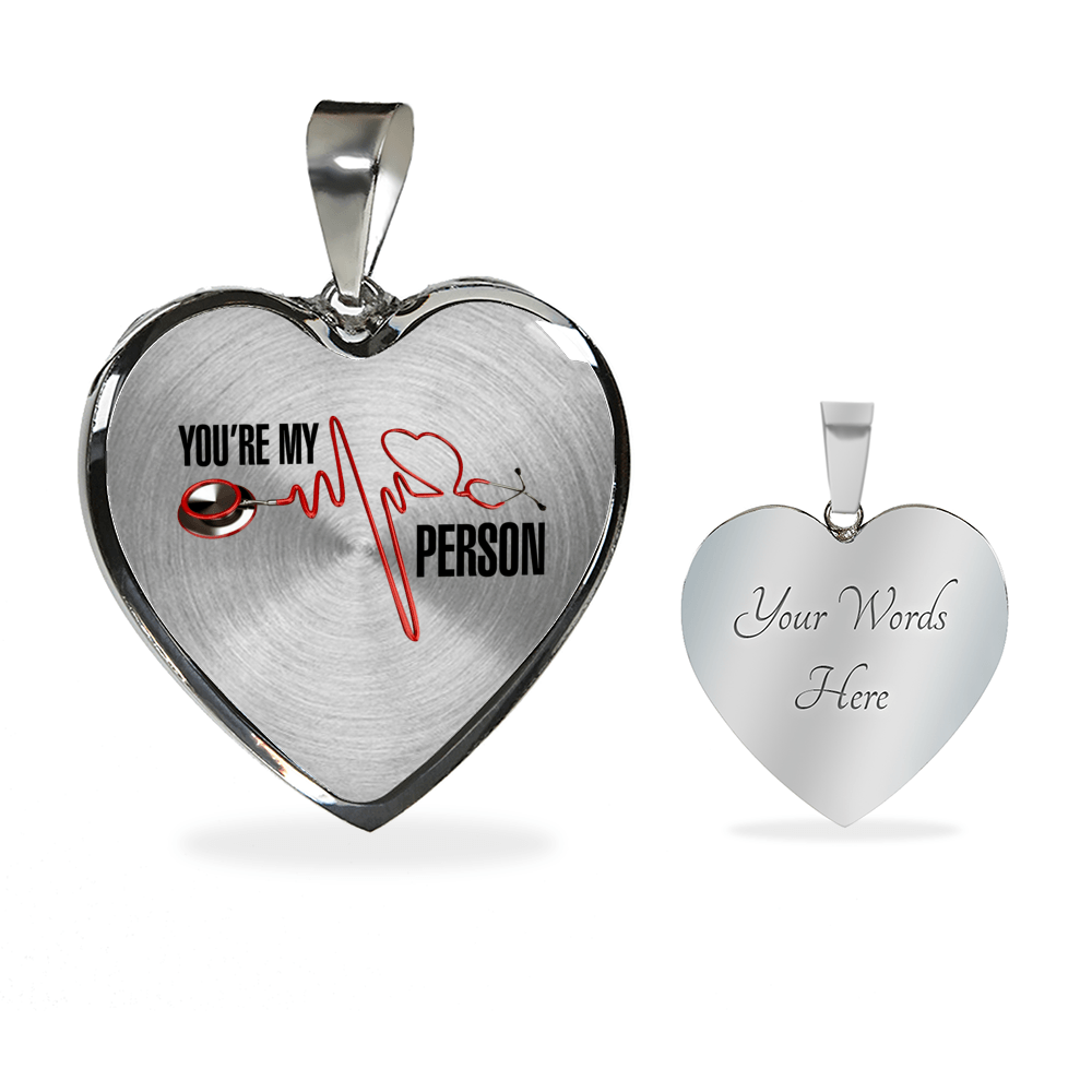 You're My Person Silver Finished Necklace or Bangle Bracelet - podprintz.com