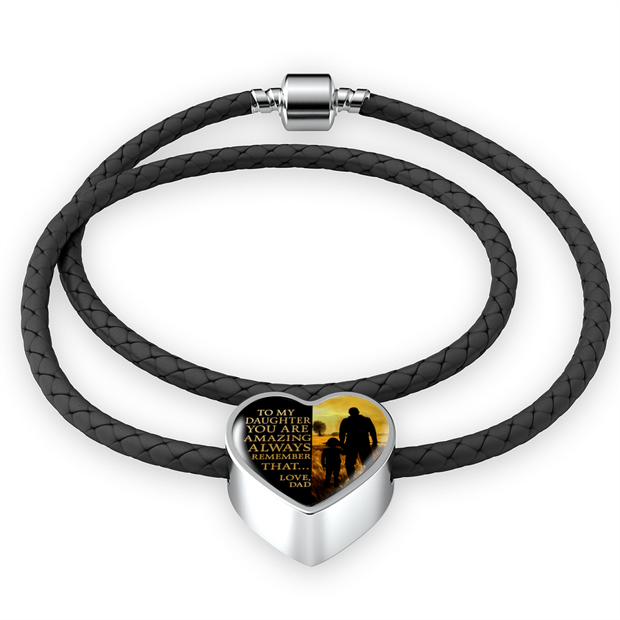 To My Wife, You Are Amazing (Walk in Field) - Woven Double Braided Leather Bracelet - podprintz.com