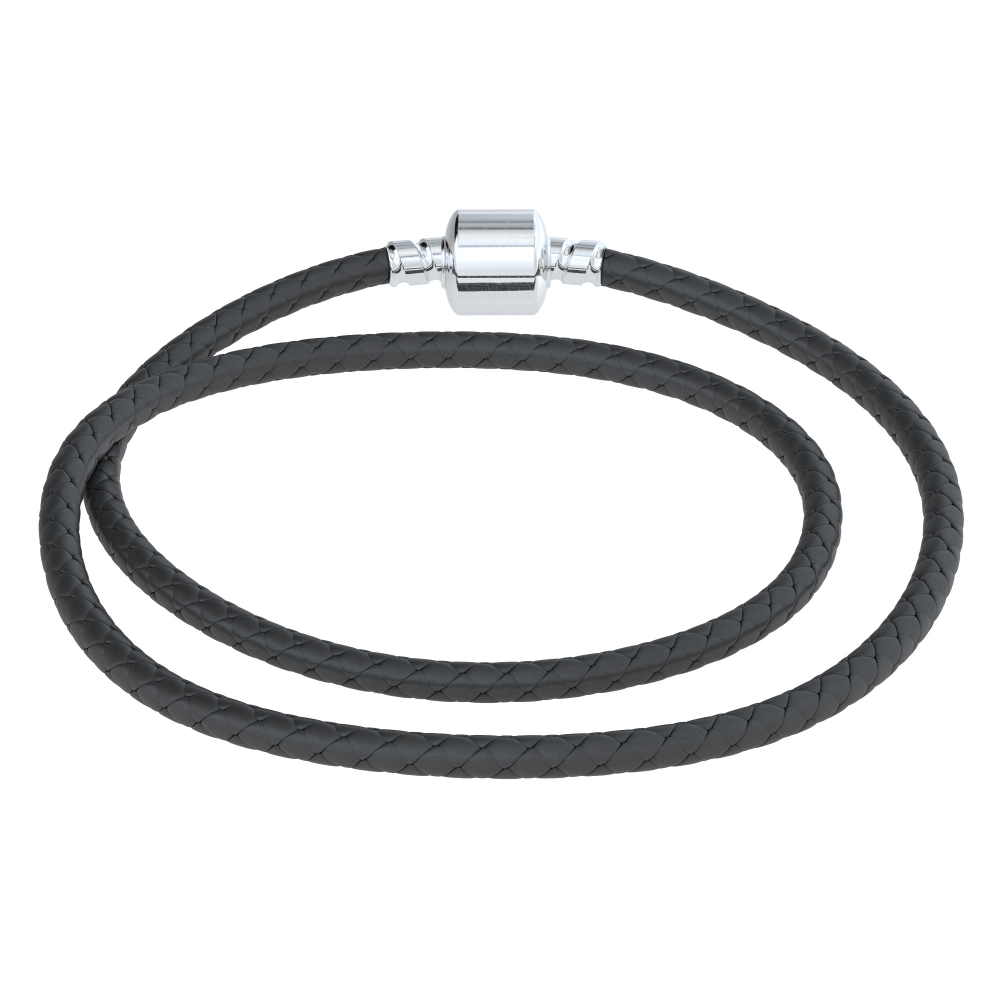 Woven Double Braided Leather Bracelet (Without Charm) - podprintz.com