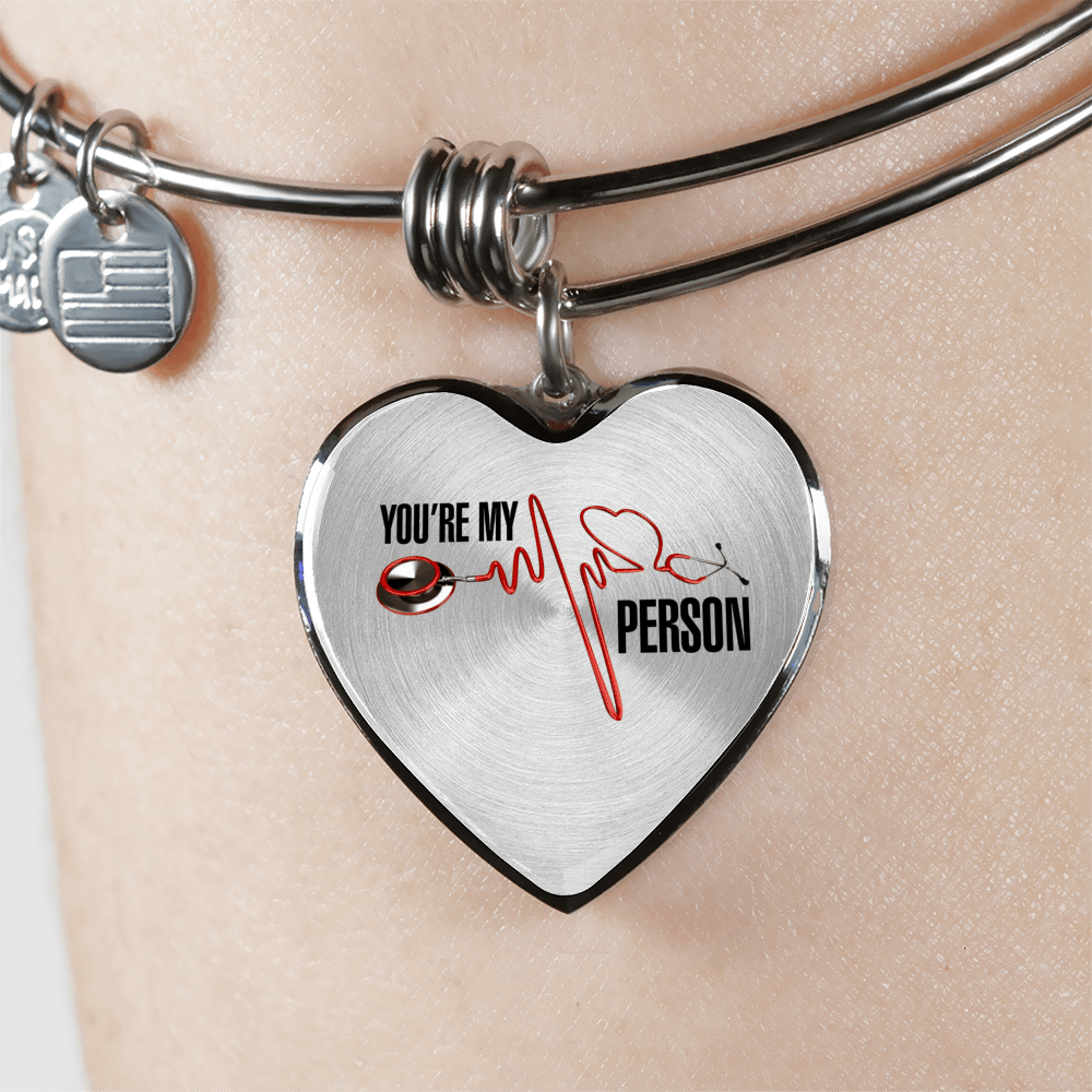 You're My Person Silver Finished Necklace or Bangle Bracelet - podprintz.com