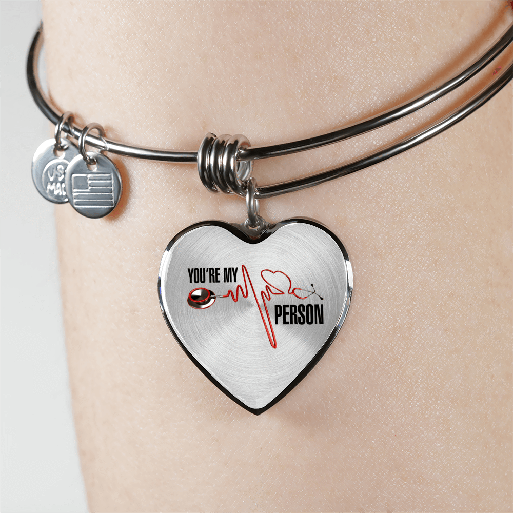 You're My Person Silver Finished Necklace or Bangle Bracelet - podprintz.com