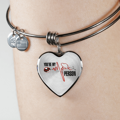 You're My Person Silver Finished Necklace or Bangle Bracelet - podprintz.com