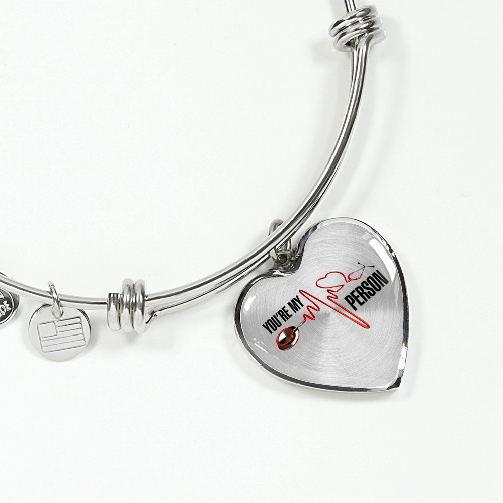 You're My Person Silver Finished Necklace or Bangle Bracelet - podprintz.com