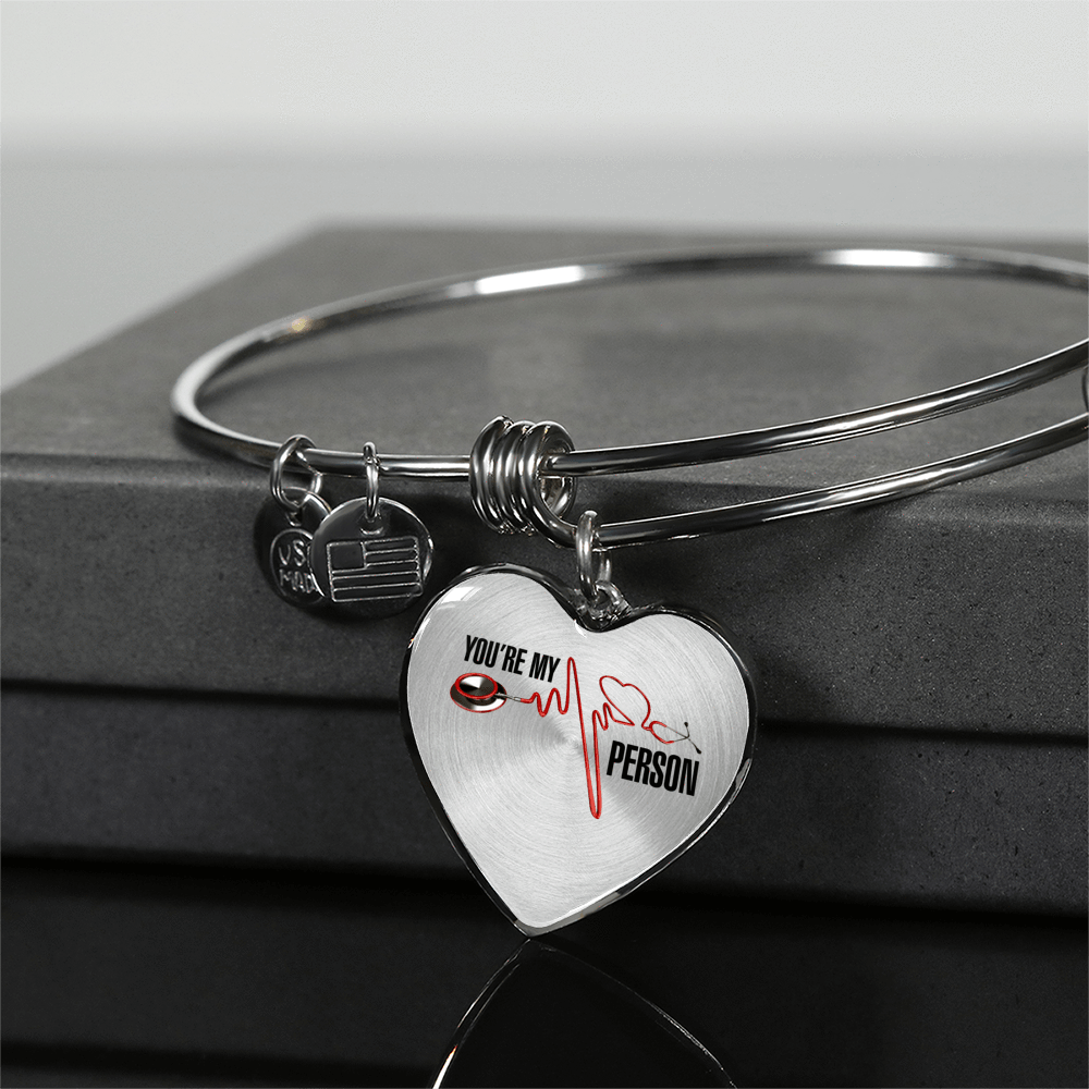 You're My Person Silver Finished Necklace or Bangle Bracelet - podprintz.com