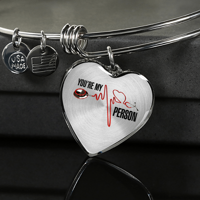 You're My Person Silver Finished Necklace or Bangle Bracelet - podprintz.com