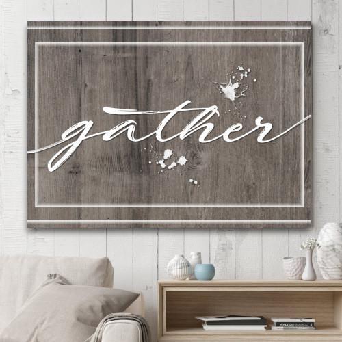 "Gather" Family Home Canvas Wall Art (Made in the USA) - podprintz.com