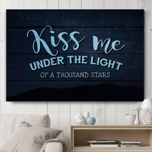 "Kiss Me Under The Light" Canvas Wall Art (Made in the USA) - podprintz.com